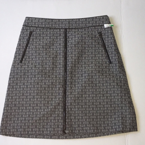 Tory Burch Chaumont A-Line Short Skirt Zip Front - Picture 5 of 8